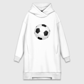 Платье-худи хлопок с принтом Футбольный мяч в Екатеринбурге,  |  | мяч | мячи | мячик | мячики | футбол | футбольные | футбольный