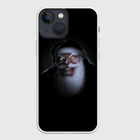 Чехол для iPhone 13 mini с принтом Свирепый кровожадный Санта в Екатеринбурге,  |  | beard | hype | jaw | moustache | muzzle | new year | saliva | santa klaus | teeth | view | борода | взгляд | дед мороз | зубы | новый год | пасть | слюна | усы | хайп