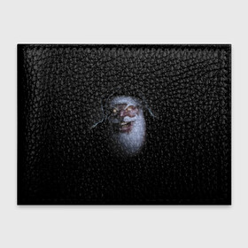 Обложка для студенческого билета с принтом Свирепый кровожадный Санта в Екатеринбурге, натуральная кожа | Размер: 11*8 см; Печать на всей внешней стороне | beard | hype | jaw | moustache | muzzle | new year | saliva | santa klaus | teeth | view | борода | взгляд | дед мороз | зубы | новый год | пасть | слюна | усы | хайп