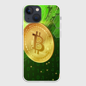 Чехол для iPhone 13 mini с принтом Биткоин в Екатеринбурге,  |  | биткоин | виртуальная валюта | криптовалюта | монеты