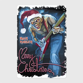 Магнитный плакат 2Х3 с принтом Iron Maiden, Merry Christmas в Екатеринбурге, Полимерный материал с магнитным слоем | 6 деталей размером 9*9 см | Тематика изображения на принте: dude | guitar | guy | heavy metal | holiday | iron maiden | jaw | merry christmas | music | muzzle | new year | гитара | музыка | новый год | пасть | праздник | рождество | рок | чувак