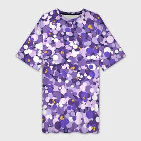 Платье-футболка 3D с принтом Анютины глазки узор в Екатеринбурге,  |  | абстрактные цветы | абстракция | красивые цветы | розовые цветы | розовый цветок | сиреневые цветы | сиреневый цветок | стилизация | фиолетовые цветы | фиолетовый цветок | цветок | цветы