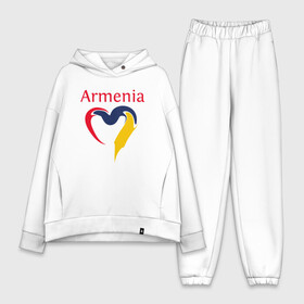 Женский костюм хлопок Oversize с принтом Armenia Heart в Екатеринбурге,  |  | armenia | heart | арарат | армения | армяне | армянин | арцах | город | горы | ереван | кавказ | карта | народ | орёл | путешествие | саркисян | сердце | ссср | страна | турист | флаг