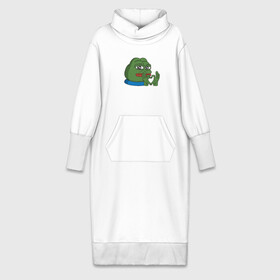 Платье удлиненное хлопок с принтом pepe, pepe love, пепе лов в Екатеринбурге,  |  | frog pepe | happy | happy new year | mem | meme | peepo | pepe | pepe love | pepelove | twitch | лове | лягушка пепе | лягушонок | лягушонок пепе | пепе лов