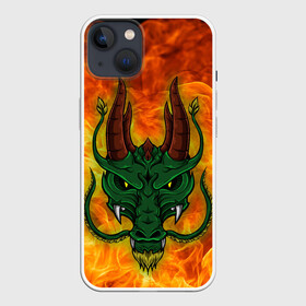 Чехол для iPhone 13 с принтом Японский дракон | Japanese Dragon в Екатеринбурге,  |  | dragon | fire | japanese dragon | monster | драго | дракон | монстр | огнедыщащий | огонь | прикольная картинка | чудовище | японский дракон | ящерица