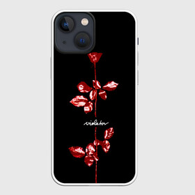 Чехол для iPhone 13 mini с принтом Violator   Depeche Mode в Екатеринбурге,  |  | depeche mode | альбом | альтернативный | вестник моды | группа | депеш мод | депешмод | дэйв гаан | индастриал | красно   белая | мартин гор | музыка | новая волна | роза | рок | синти поп | черная