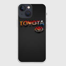 Чехол для iPhone 13 mini с принтом TOYOTA SHARDS в Екатеринбурге,  |  | toyota | авто | автомобиль | логотип | машина | надпись | текстура | тоета