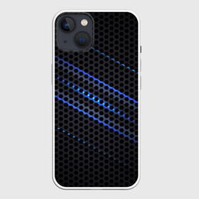 Чехол для iPhone 13 с принтом СТАЛЬНАЯ СЕТКА НЕОН | STEEL MESH NEON в Екатеринбурге,  |  | neon | железо | металл | неон | соты | сталь | стальная броня | стальная сетка | текстура