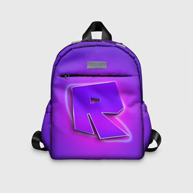 Детский рюкзак 3D с принтом ROBLOX NEON LOGO | РОБЛОКС в Екатеринбурге, 100% полиэстер | лямки с регулируемой длиной, сверху петелька, чтобы рюкзак можно было повесить на вешалку. Основное отделение закрывается на молнию, как и внешний карман. Внутри дополнительный карман. По бокам два дополнительных кармашка | neon | roblox | игра | компьютерная игра | логотип | неон | онлайн | онлайн игра | роблакс | роблокс