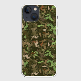 Чехол для iPhone 13 mini с принтом Лоси в дубовом лесу в Екатеринбурге,  |  | hunter | hunting | дубовый лес | егерь | звери | капканы | лес | оружие | охота | охота на лося | охотник | ружьё