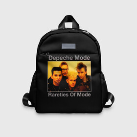 Детский рюкзак 3D с принтом Rareties of Mode   Depeche Mode в Екатеринбурге, 100% полиэстер | лямки с регулируемой длиной, сверху петелька, чтобы рюкзак можно было повесить на вешалку. Основное отделение закрывается на молнию, как и внешний карман. Внутри дополнительный карман. По бокам два дополнительных кармашка | Тематика изображения на принте: depeche mode | альбом | альтернативный | вестник моды | группа | депеш мод | депешмод | дэйв гаан | индастриал | мартин гор | музыка | новая волна | рок | синти поп | электроник | энди флетчер