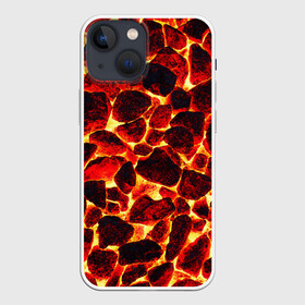 Чехол для iPhone 13 mini с принтом КАМНИ В МАГМЕ | ROCKS IN MAGMA в Екатеринбурге,  |  | abstract | fire | high temperature | lava | magma | magmatic | melt | texture | абстракция | высокая температура | камни в магме | лава | магма | магматический | магмовый | огонь | расплав | текстура