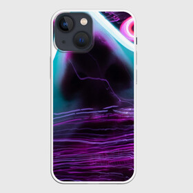 Чехол для iPhone 13 mini с принтом face in neon style в Екатеринбурге,  |  | face | neon style | лицо | неон | очки