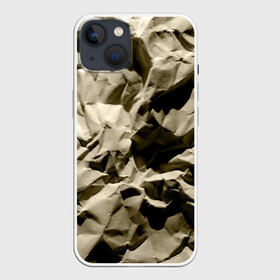 Чехол для iPhone 13 с принтом Мягкая мятая бумага в Екатеринбурге,  |  | crumpled | gray | packaging | paper | soft | texture | wrinkled | бумага | мягкая | мятая | помятая | серая | текстура | упаковочная