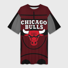 Платье-футболка 3D с принтом CHICAGO BULLS  ЧИКАГО БУЛЛС НА ФОНЕ в Екатеринбурге,  |  | 23 | bulls | chicago bulls | jordan | logo | michael jordan | nba | paris saint germain | psg | red | sport | быки | джордан | лого | майкл джордан | псж | спорт | чикаго буллс