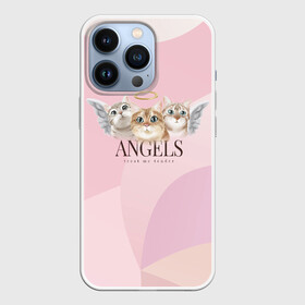 Чехол для iPhone 13 Pro с принтом Кошечки   ангелы в Екатеринбурге,  |  | angels | ангел | ангелы | кот | котенок | котик | кошка | милая