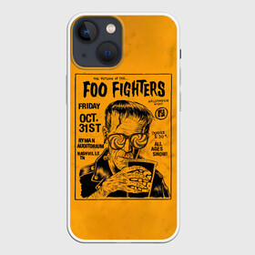 Чехол для iPhone 13 mini с принтом THE RETURN OF THE... FOO FIGHTERS в Екатеринбурге,  |  | ff | foo fighters | альтернативный | группа | дэйв грол | крис шифлетт | метал | музыка | надпись | нэйт мендел | постгранж | пэт смир | рок | тейлор хокинс | фу файтерс | фф | хард | хардрок