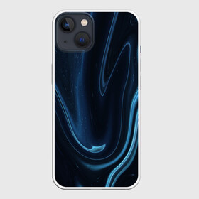 Чехол для iPhone 13 с принтом Космическая волна в Екатеринбурге,  |  | абстракция | волна | жидкий | жидкость | кислота | линия | плавный | психоделика | синий | стиль | текстура | темный | тякучий | холод | чернила | черный