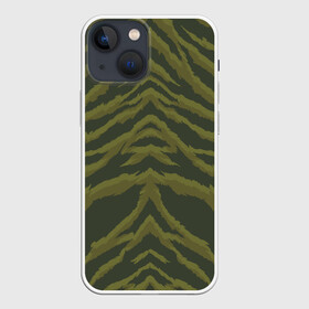 Чехол для iPhone 13 mini с принтом Милитари шкура тигра в Екатеринбурге,  |  | tiger | tiger fur | tiger hide | tiger texture | камуфляж | милитари | текстура тигра | тигр | тигровая