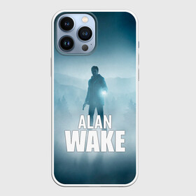 Чехол для iPhone 13 Pro Max с принтом Alan Wake Video Game Art в Екатеринбурге,  |  | Тематика изображения на принте: action | adventure | alan | entertainment | game | horror | remedy | survival | videogame | wake | алан | брайт | игра | лес | ночь | триллер | уэйк | фоллс | фонарик | хоррор | экшн