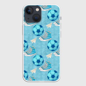 Чехол для iPhone 13 mini с принтом Юный футболист в Екатеринбурге,  |  | мальчик | мяч | футбол | футболист | футбольный мяч | школьник