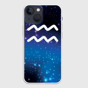 Чехол для iPhone 13 mini с принтом Водолей   Aquarius, Знак зодиака в Екатеринбурге,  |  | aquarius | astrology | zodiac | zodiac sign | астрология | водолей | водолей знак зодиака | гороскоп | день рождения | знак зодиака | зодиак | зодиак водолей | подарок | символ | февраль | январь