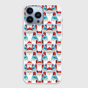 Чехол для iPhone 13 Pro Max с принтом Дедушки Морозы в Екатеринбурге,  |  | christmas | merry christmas | santa claus | дед мороз | ёлка | зима | мороз | новый год | подарок | праздник | рождество | с новым годом | сантаклаус | снегурочка | снежинки