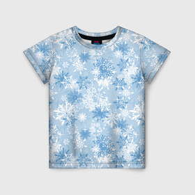 Детская футболка 3D с принтом Морозец в Екатеринбурге, 100% гипоаллергенный полиэфир | прямой крой, круглый вырез горловины, длина до линии бедер, чуть спущенное плечо, ткань немного тянется | merry christmas | дед мороз | ёлка | зима | мороз | новый год | подарок | праздник | рождество | с новым годом | сантаклаус | снег | снеговик | снегурочка | снежинки | снежные узоры | узоры