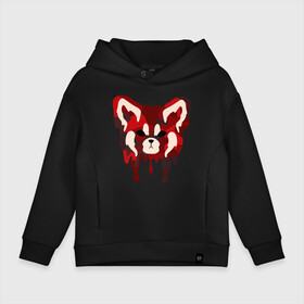 Детское худи Oversize хлопок с принтом Red Panda Camo в Екатеринбурге, френч-терри — 70% хлопок, 30% полиэстер. Мягкий теплый начес внутри —100% хлопок | боковые карманы, эластичные манжеты и нижняя кромка, капюшон на магнитной кнопке | animal | black | camo | camouflage | jungle | panda | red | red panda | white | белый | джунгли | животные | камуфляж | красная панда | красный | панда | черный