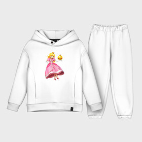 Детский костюм хлопок Oversize с принтом Princess SB в Екатеринбурге,  |  | gold | mario | mashroom | princess | princess peach | super | toad | video game | видео игра | гриб | золотой | марио | супер | тоад