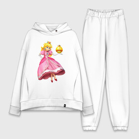 Женский костюм хлопок Oversize с принтом Princess SB в Екатеринбурге,  |  | gold | mario | mashroom | princess | princess peach | super | toad | video game | видео игра | гриб | золотой | марио | супер | тоад