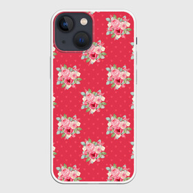 Чехол для iPhone 13 mini с принтом Красные цветы розы в Екатеринбурге,  |  | flowers | весна | лето | розочка | розы | цветочки | цветы