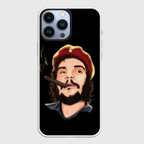 Чехол для iPhone 13 Pro Max с принтом ЧЕ С СИГАРОЙ в Екатеринбурге,  |  | che | communsm | cuba | face | guevara | lider | revolution | боец | голова | куба | лидер | личность | портрет | революция | че | чегевара | эрнесто