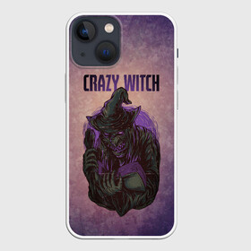 Чехол для iPhone 13 mini с принтом Crazy Witch в Екатеринбурге,  |  | halloween | арт | ведьма | графика | мистика | праздник | ужасы | хэллоуин