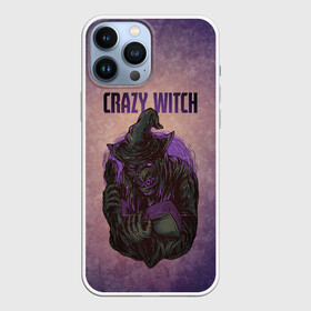 Чехол для iPhone 13 Pro Max с принтом Crazy Witch в Екатеринбурге,  |  | Тематика изображения на принте: halloween | арт | ведьма | графика | мистика | праздник | ужасы | хэллоуин