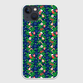 Чехол для iPhone 13 с принтом Новогодние Игрушки на Ёлке в Екатеринбурге,  |  | christmas | merry christmas | santa claus | дед мороз | ёлка | елочные шары | игрушки | новый год | подарки | праздник | с новым годом | санта клаус | снегурочка | украшения