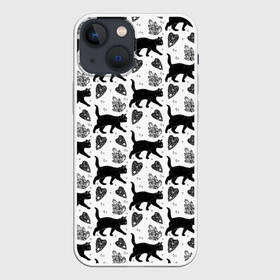 Чехол для iPhone 13 mini с принтом Patern Halloween 1 в Екатеринбурге,  |  | 31 | bones | holiday | skull | spider | witches