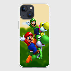 Чехол для iPhone 13 mini с принтом 3DMario в Екатеринбурге,  |  | dinosaur | game | luigi | mario | nintendo | super | video game | yoshi | видео игра | динозавр | игра | йоши | луиджи | марио | нинтендо | супер марио