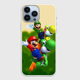 Чехол для iPhone 13 Pro Max с принтом 3DMario в Екатеринбурге,  |  | dinosaur | game | luigi | mario | nintendo | super | video game | yoshi | видео игра | динозавр | игра | йоши | луиджи | марио | нинтендо | супер марио