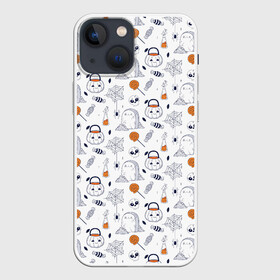 Чехол для iPhone 13 mini с принтом Patern Halloween 7 в Екатеринбурге,  |  | 31 | bones | holiday | skull | spider | witches