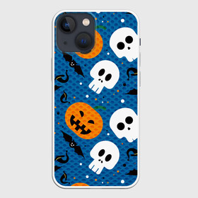 Чехол для iPhone 13 mini с принтом ЧЕРЕПА И ТЫКВЫ | HALLOWEEN в Екатеринбурге,  |  | halloween | haloween | pumpkin | skull | скелет | тыква | хеллоин | хеллоуин | хелоин | хелоуин | хэллоин | хэллоуин | хэлоин | хэлоуин