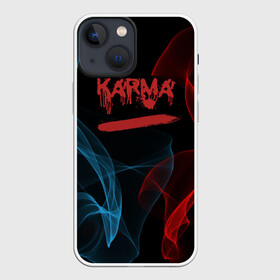 Чехол для iPhone 13 mini с принтом Karma, No Fun в Екатеринбурге,  |  | karma | neon | no fun | nofun | smoke | настроение | питер