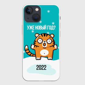 Чехол для iPhone 13 mini с принтом Уже новый год в Екатеринбурге,  |  | 2022 | год тигра | новый год | новый год 2022 | символ года | тигр | тигренок | тигрица | тигры