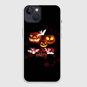 Чехол для iPhone 13 с принтом Кровавый Halloween в Екатеринбурге,  |  | halloween | день всех святых | кровь | летучая мышь | тыква | хэллоуин