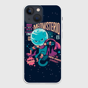 Чехол для iPhone 13 mini с принтом mysterio cat 3d в Екатеринбурге,  |  | 3d | cat | comics | cute | hero | kitten | kitty | mysterio | mysterio cat 3d | retro | spider | villain | звезды | комиксы | космос | кот | коты | кошка | кошки | мистика