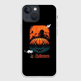 Чехол для iPhone 13 mini с принтом Кладбище Halloween в Екатеринбурге,  |  | 31 октября | halloween | день всех святых | летучая мышь | праздник | тыква | хэллоуин | хэлоуин