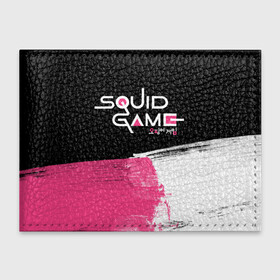 Обложка для студенческого билета с принтом SQUID GAME (LOGO) в Екатеринбурге, натуральная кожа | Размер: 11*8 см; Печать на всей внешней стороне | squid game | игра | игра в кальмара | кальмар | сериал