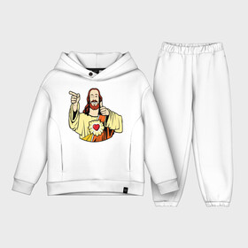 Детский костюм хлопок Oversize с принтом Smile Jesus в Екатеринбурге,  |  | good | heart | jesus | smile | исус | сердце | смаил | смайл | улыбка