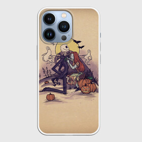 Чехол для iPhone 13 Pro с принтом Персонажи Хэллоуина в Екатеринбурге,  |  | before | christmas | ghost | halloween | jack | love | monster | monsters | moon | mystic | night | nightmare | sally | skeleton | the | джек | джэк | кладбище | луна | любовь | мистика | монстры | ночь | перед | призраки | рождест