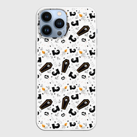 Чехол для iPhone 13 Pro Max с принтом Patern Halloween 16 в Екатеринбурге,  |  | 31 | bones | holiday | skull | spider | witches